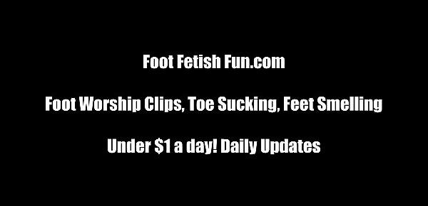  Six feet to jerk off at foot fetish joi